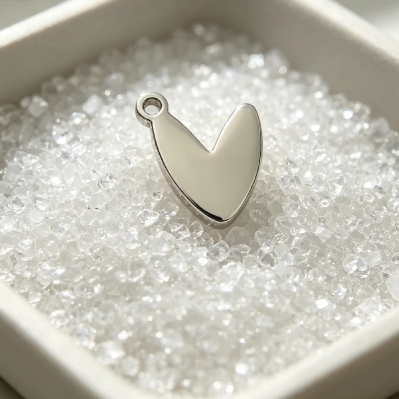 5Pcs/Lot Mirror Polish Stainless Steel 10mm Heart Pendant DIY Love Shape For Making Fashion Jewelry Accessory Wholesale