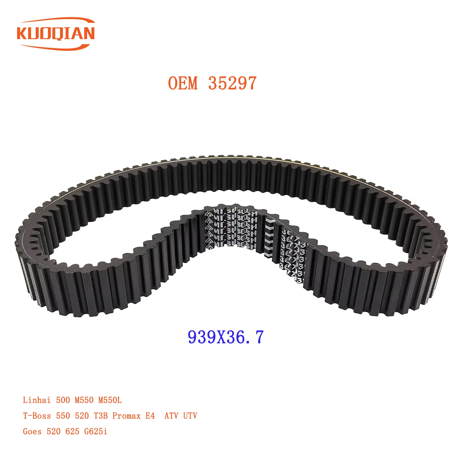 

Mitsuboshi 36.7X939 CVT Drive Belt for Linhai 500 M550 M550L T-Boss 550 520 T3B Promax E4 35297 ATV UTV Goes 520 625 G625i