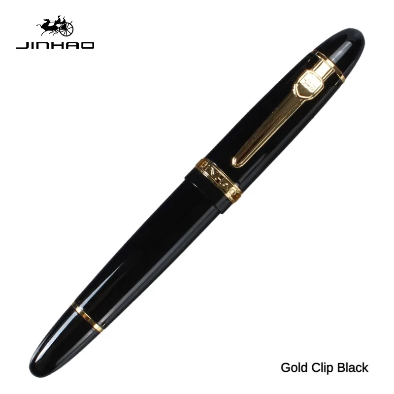 Imagem -02 - Jinhao-caneta Esferográfica com Tinta Preta Canetas Premium de Metal Gel Ink Esferográfica Suave para Escrita Material Escolar e Escritório 05 mm 159