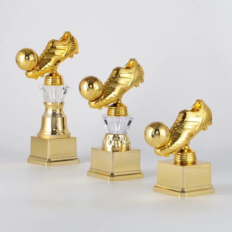 Youth Sports Football competition Fan Club souvenir trophy, plastic Golden Boot Award, match special trophy, Top scorer award