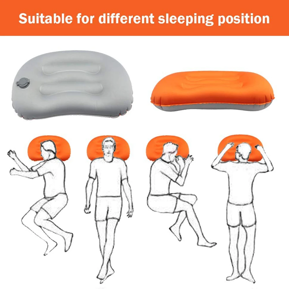 

1Pcs Inflatable Travel Pillow Lightweight Tpu Material Portable for Outdoor Camping Nap Cushion Inflation Pillow for Office Use