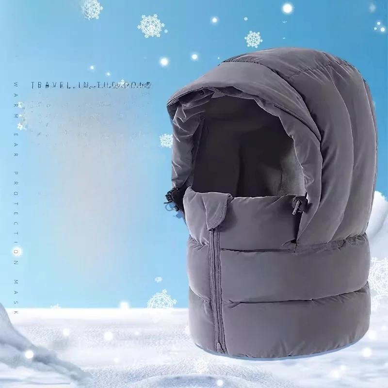 

Водонепроницаемая ветрозащитная зимняя шапка для мужчин, теплая маска для езды на велосипеде, шарф, интегрированный дизайн, удобная внутренняя подкладка...