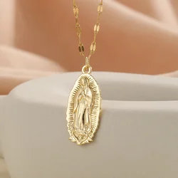 New Middle Eastern Personalized Gold-plated Design, Fashionable, Light Luxury, Versatile And Popular Madonna Necklace