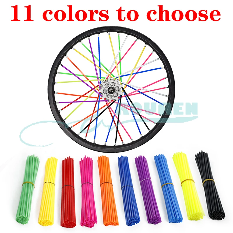 

36 PCS Wheel Rim Bike Spokes Cover Wrap Kit Skin For Honda Yamaha Motocross Motorcycle Accessories Electric Dirt Pit Bike Enduro