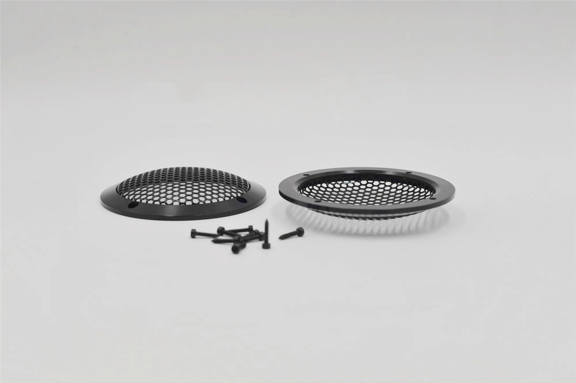 2PCS Diy 3-inch car stereo mezzo speaker grille net housing aluminum subwoofer net speaker metal protective cover