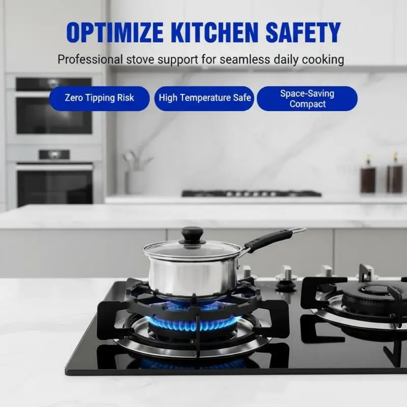 Multi-Purpose Cast Iron Wok Ring Non-Slip Universal Gas Stove Support Holder for All Cooking Needs