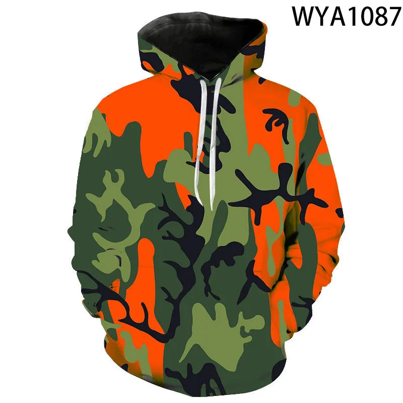 2022 New Men Women Children 3D Hoodies Military Camouflage Print Sweatshirt Casual Boy Girl Kids Cool Streetwear Hooded Pullover