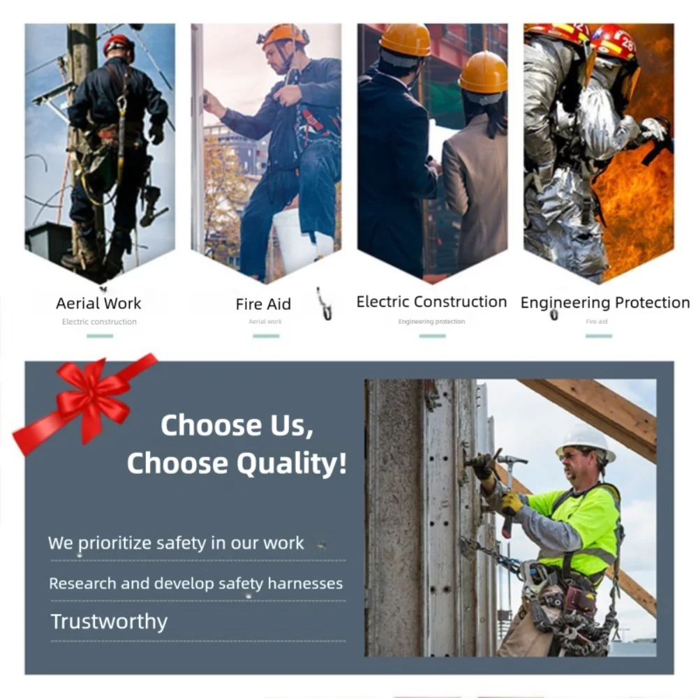 Five-point Anti-Fall Safety Belt Full-Body Adjustable Straps Safety Harness Safety Rope Outdoor Rock Climbing Training