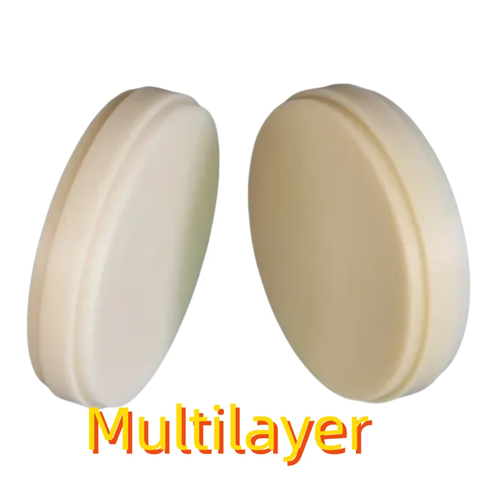 

OD98*18mm Multilayer Dental PMMA Blocks CAD/CAM System Make Temporary Bridge Restorations Dental Multilayer PMMA Disc