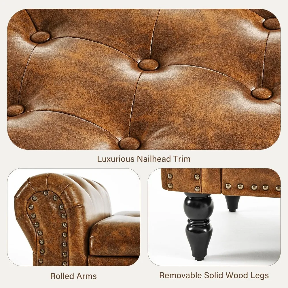 مسند تخزين لغرفة النوم مع تنجيد من الجلد الصناعي، نهاية مقعد السرير لغرفة المعيشة وغرف النوم #4