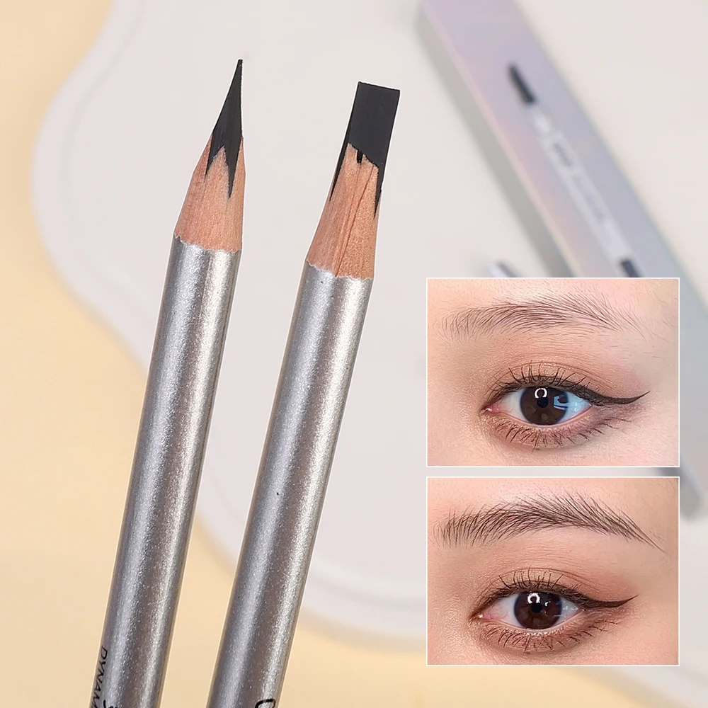 Natural Microblading Eyebrow Pencil Waterproof Eye Brow Enhancer Pen Long Lasting Eyes Makeup Tools Cosmetics Black Brown Gray