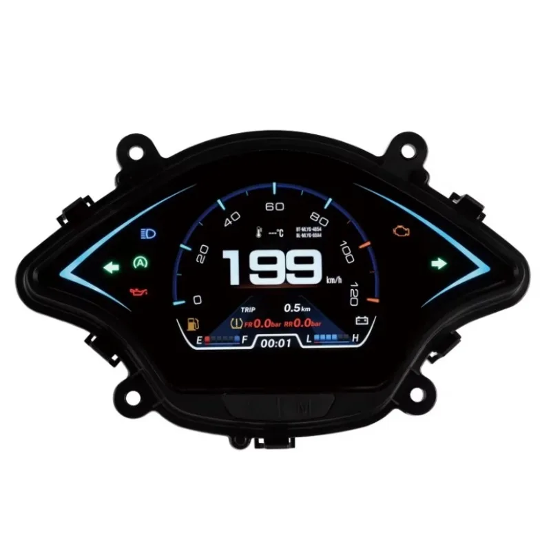 Motorcycle Instrument Cluster, High-Display Digital Gauge, Retro-Style Dash Panel, Custom Fit for Scooter Models