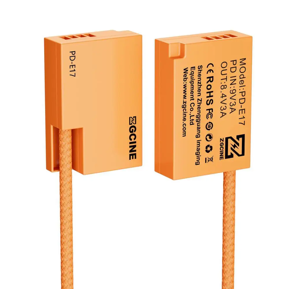 Kabel ZGCINE USB-C PD do LP-E17 i D-Tap do LP-E17 z atrapą baterii do Canon R50 R10 R8 RP M6 Mark II 850D 750D 760D 200D 77D 800D — zdjęcie produktu 6
