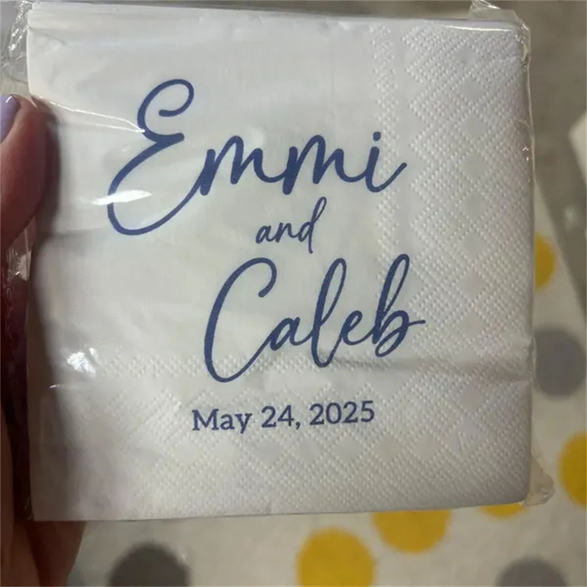 Custom Wedding Napkins With Text | Personalized Fun Facts Napkins Sheets and more | Put Any Text On Cocktail Napkins，50Pcs