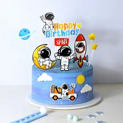 Universal Space Rocket Astronaut Cake Decor Cupcake Toppers Planets Alien Cake Toppers Kids Space Astronaut Birthday Party Decor