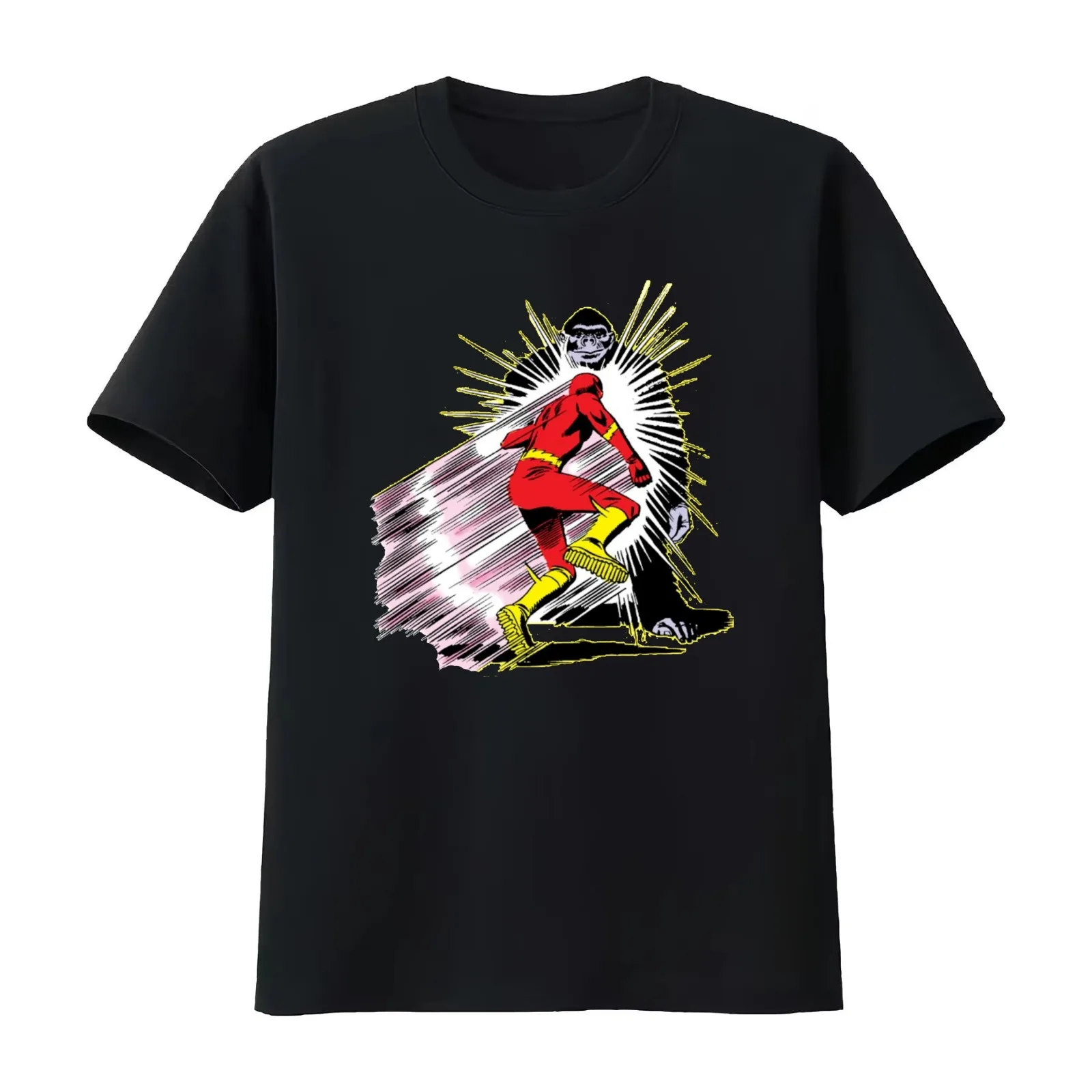 Pile-Driver Monkey T-Shirt Summer Casual Cotton Tee Oversized Streetwear Tops Vintage Graphic Print Loose Fit Short Sleeve
