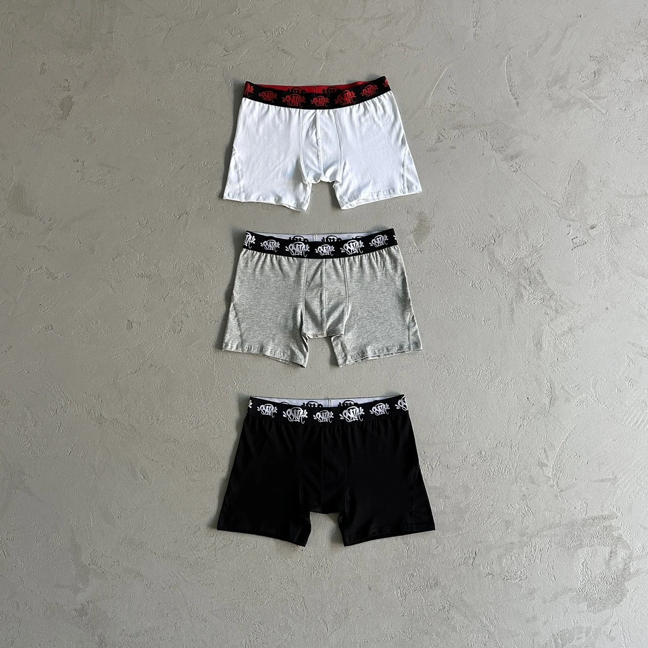 Synaworld Breathable Pure Cotton Boxer Shorts Men's mid Waist Comfortable Underwear Hip Hop Street Style Mixed Colors