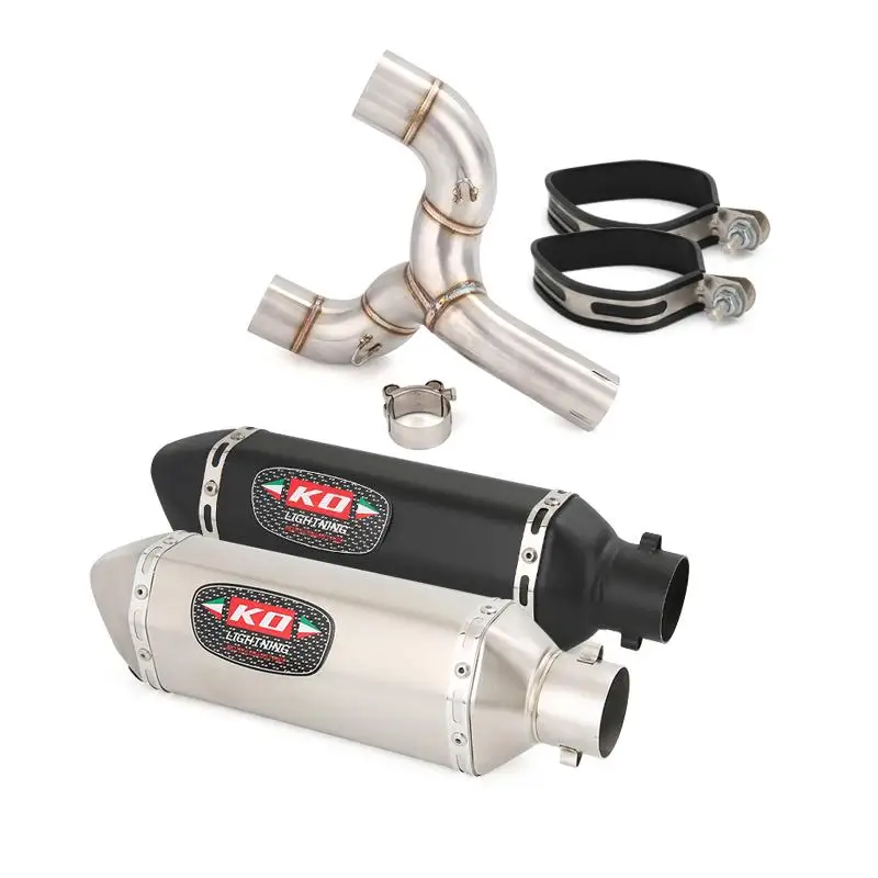 

Slip On For Benelli 600 Motorcycle Exhaust System Mid Link Pipe Left&Righ Muffler Stainless Steel Escape Removable DB Killer