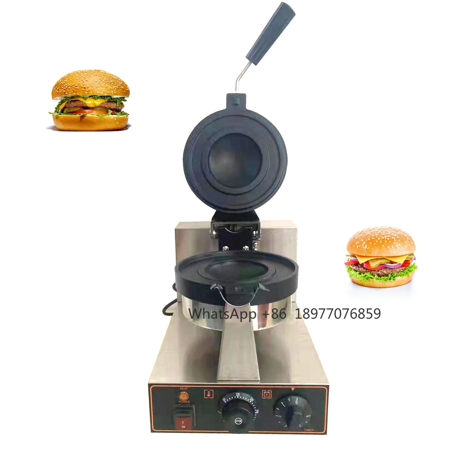 Máquina personalizada de la hamburguesa del OVNI del fabricante de la prensa del panini del brioche de Digitaces del equipo del bocadillo
