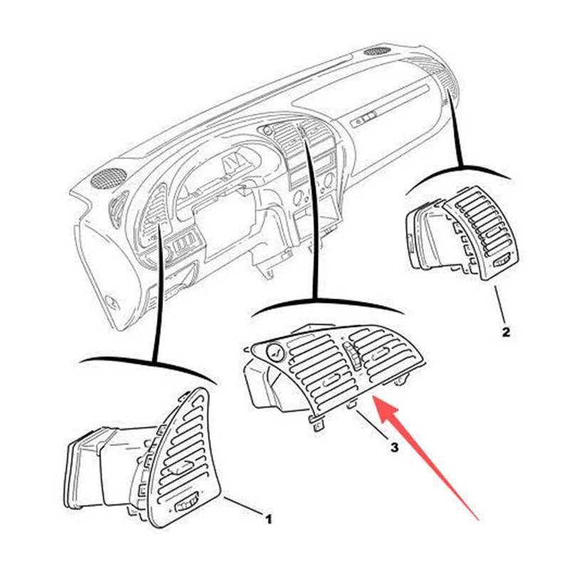 8264Y9 8264Q4 Apply to Peugeot Citroen for XSARA Senna Auto Parts New air conditioner out of trend panel