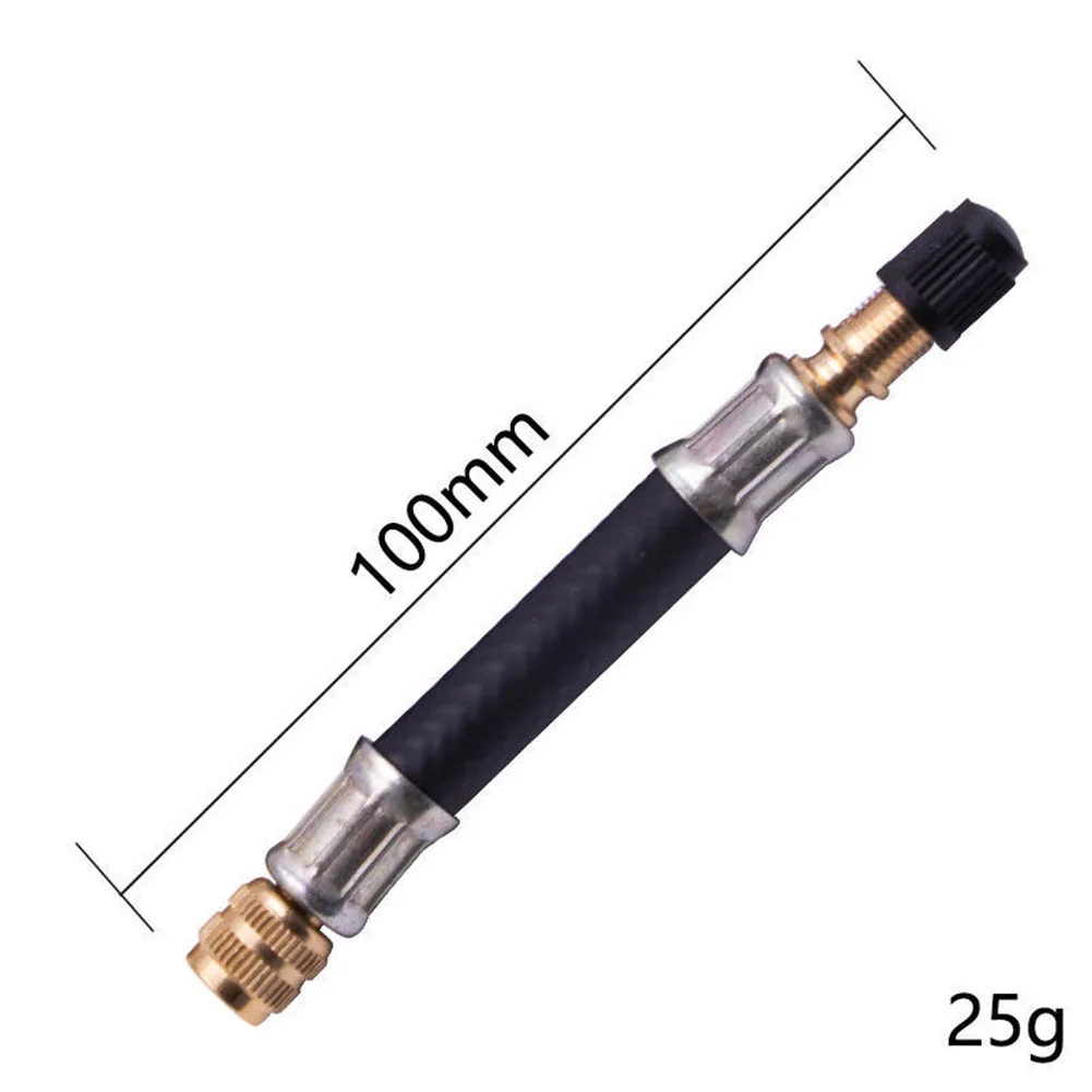 100/130/150/180/210mm Copper Tire Valve Stem Extension Adapter Pole Rubber Hose 7mm Thread For Bike, Motorcycle, Car Tire Fill.