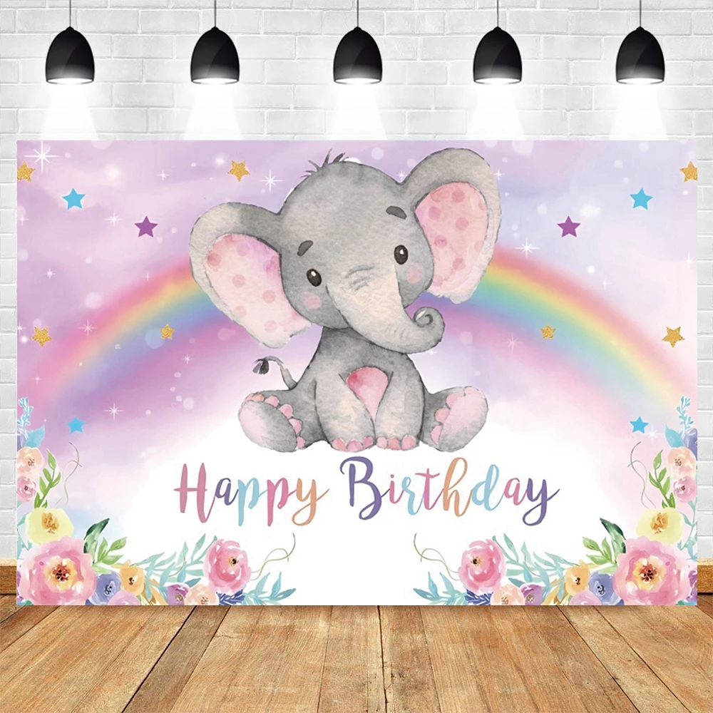 เด็ก1st วันเกิดช้างฉากหลังสำหรับถ่ายภาพทารกแรกเกิด Baptism Safari Party One ถ่ายภาพพื้นหลัง Photozone