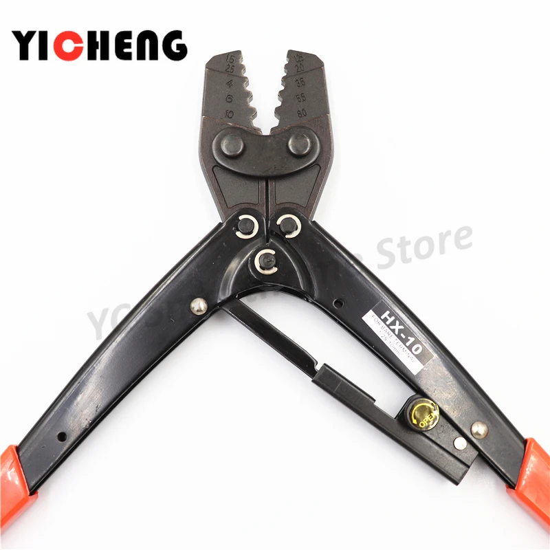 Tool HX-10 ratchet terminal crimping pliers effort type insulated electrician crimping pliers for terminal 1.5-10mm2 crimping