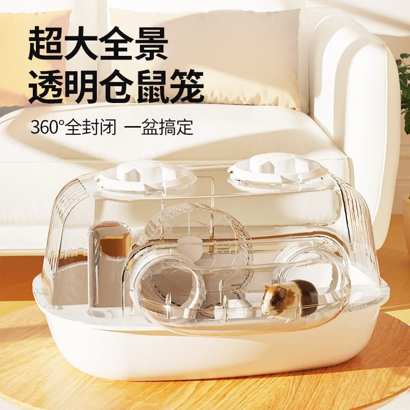 Spacious Transparent Acrylic Hamster Cage Villa Kit All Accessories Indoor Enclosure Specially For Syrian Hamsters