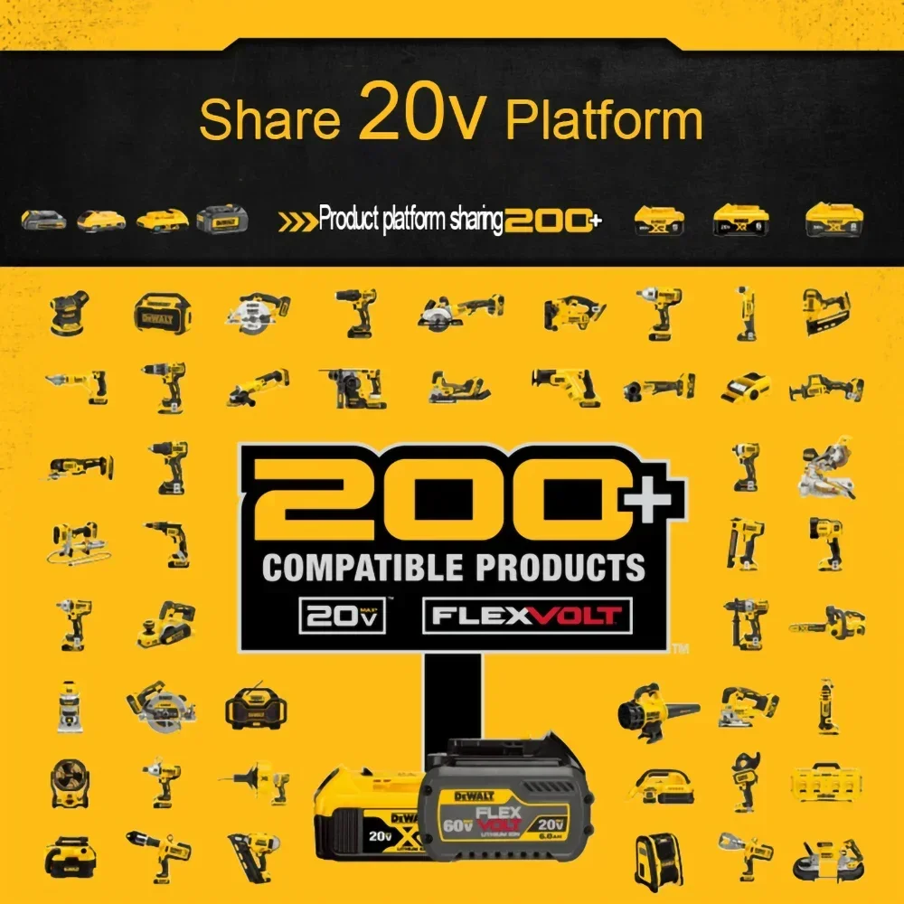 Dewalt DCB204 DCB184 Lithium Batrery Pack Rechargeable for Cordless Tool DCD996 DCF850 DCF911 Etc.Universal 18v and 20v Platform