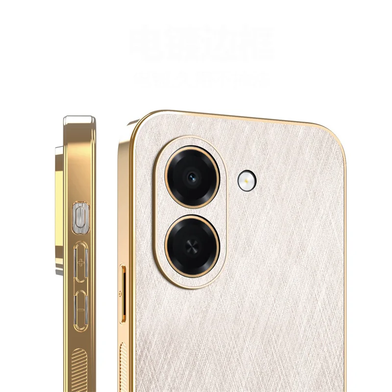Skinlee Case For Honor X7E Golden thread texture silicone soft shell For Honor X7E Phone Cover