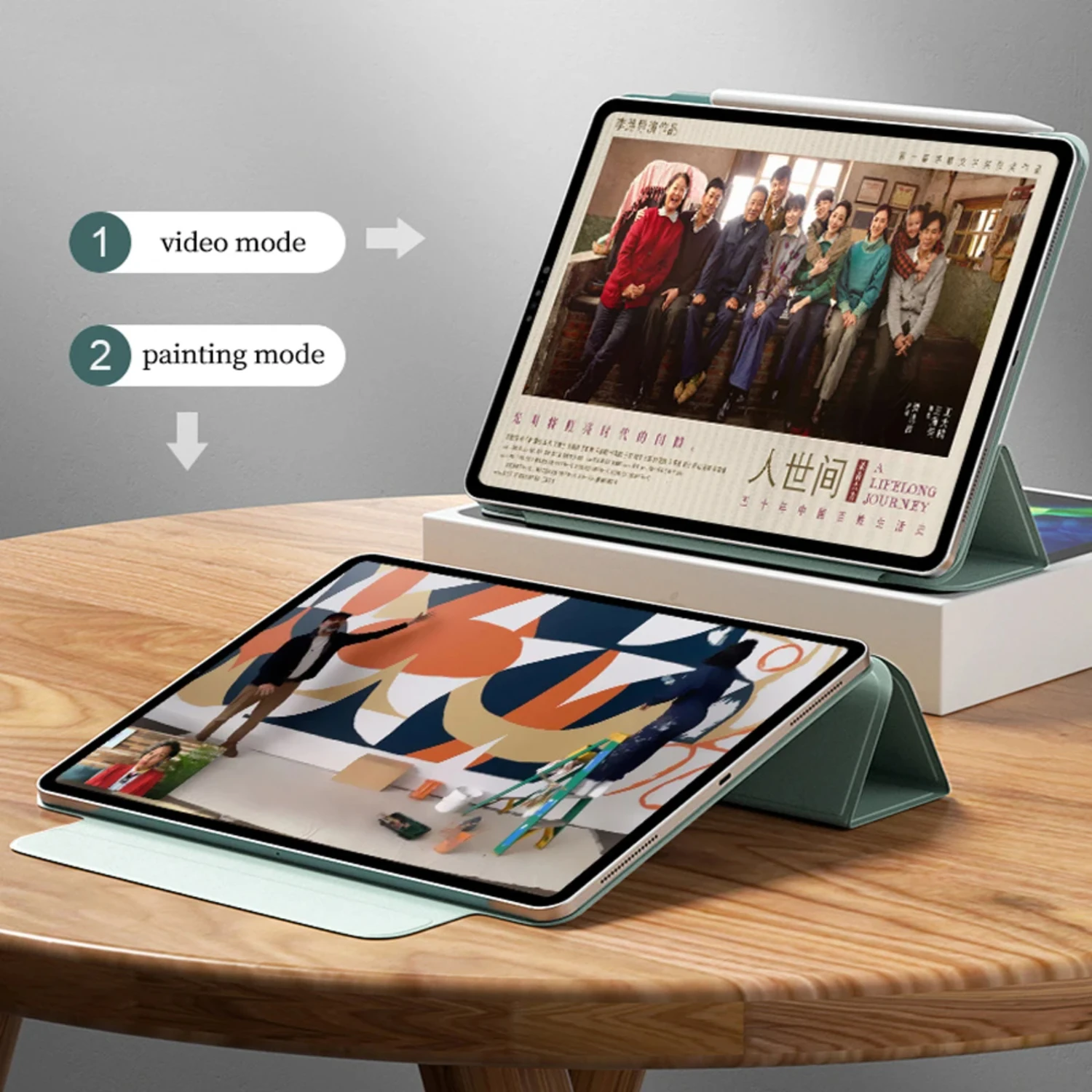 Capa Secure Slim Split para tablet para 2022 Mini 6, 10,9 polegadas Air 4/5th e 2021 Pro 11/12,9 polegadas, com design elegante e se