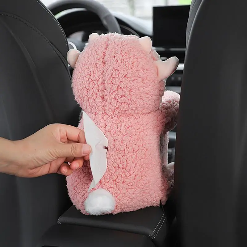 2-in-1 Cute Animal Car Garbage Can  Car Tissue Box Convenient Space Saving Automotive Organization Car Accessories for Storage