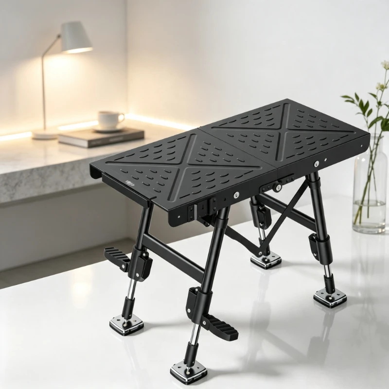 Aluminum Fishing Platform Folding Portable Fishing Chair Adjustable Legs Sturdy Outdoor Bank Seat for Anglers Camping Gear