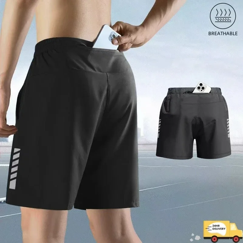 

2025 Ice Silk Running Shorts, cool and breathable, highly elastic and quick-drying