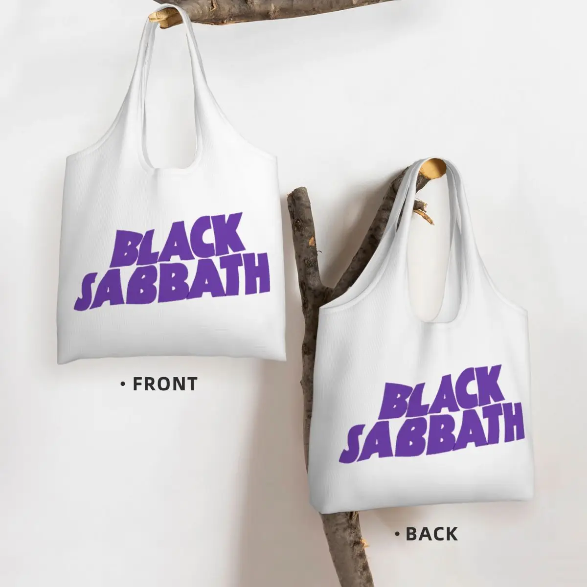 Black Sabbath Vibes Large Capacity Canvas Tote Bag Single Shoulder Work Commute Bag For Women Eco-Friendly Shopping Bag