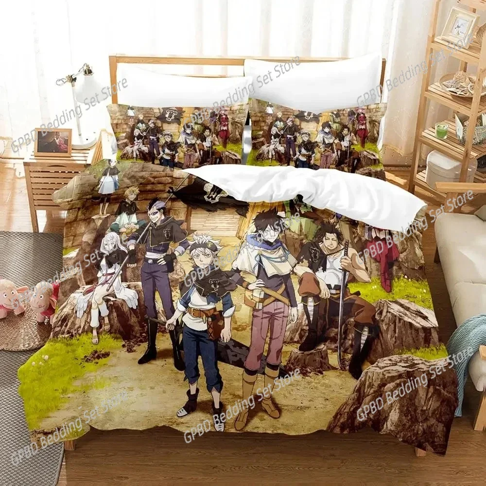 

Anime Black Clover 3D Duvet Cover Bedding Set Comforter Linen Pillowcases Home Decor Single Double Twin King Queen