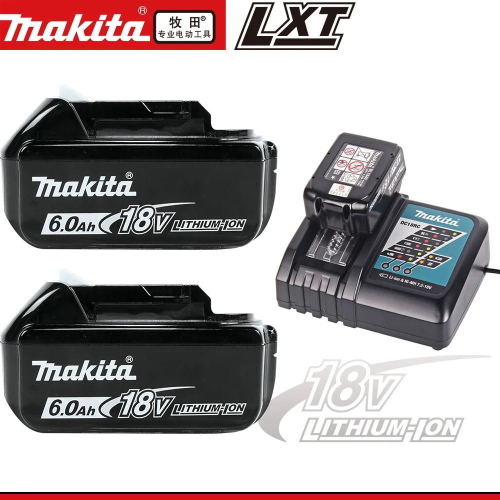 

Makita-batería recargable de iones de litio, 18V, 6.0Ah, LXT, BL1860B, BL1850B, DTW700, Makita, Original