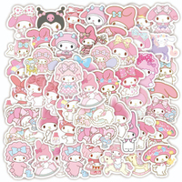 10/20/40pcs Aesthetic My Melody Cartoon Stickers DIY Stationery Suitcase Guitar Cute Anime PVC Decals Kawaii Kid DIY Sticker Toy