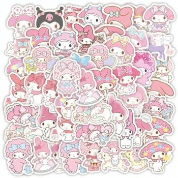 10/20/40pcs ความงาม My Melody การ์ตูนสติกเกอร์ DIY เครื่องเขียนกระเป๋าเดินทางกีตาร์น่ารักอะนิเมะ PVC Decals Kawaii เด็ก DIY สติกเกอร์ของเล่น
