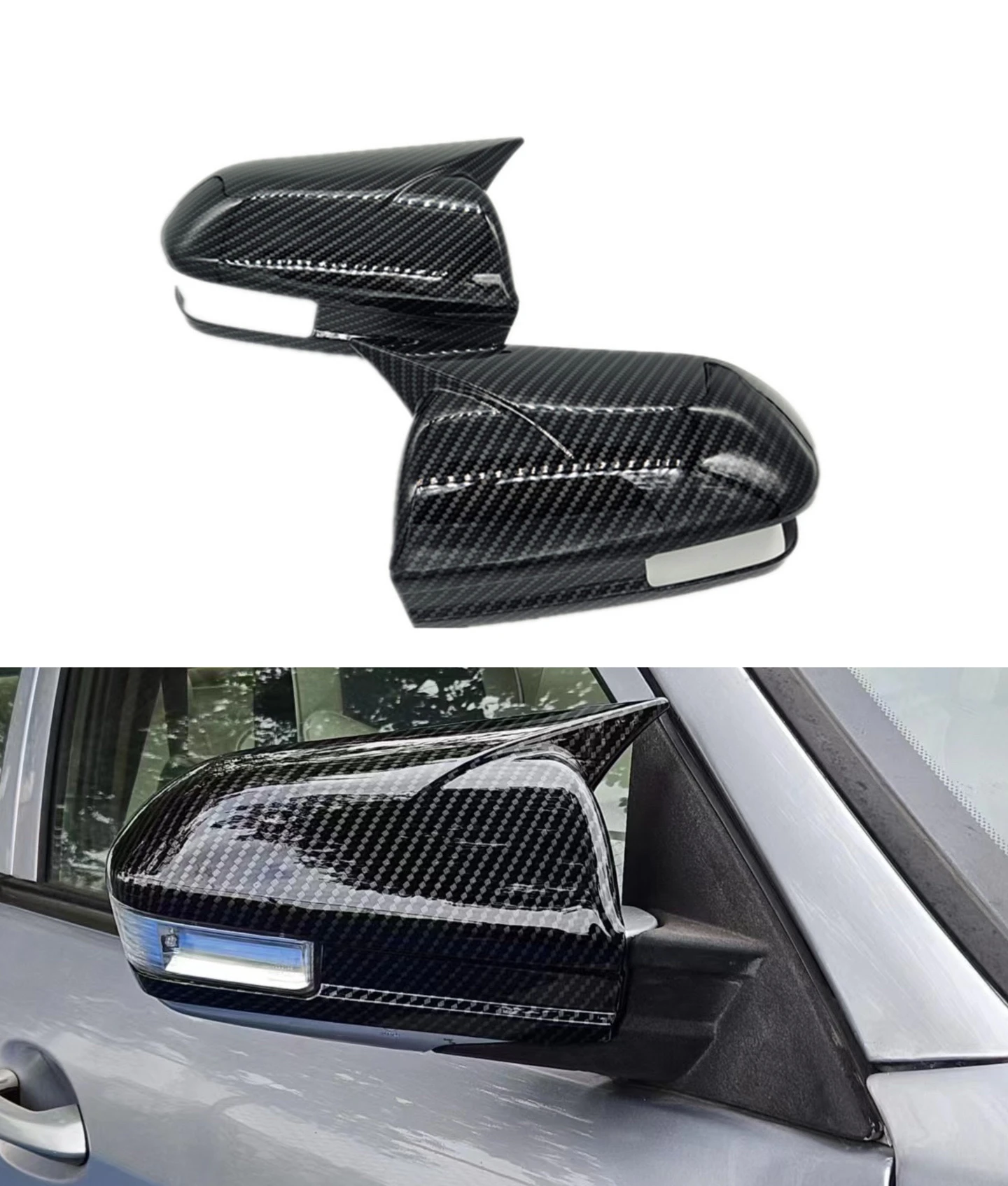 

Fit For Mitsubishi Lancer 2012-2015 Side Door Rearview Mirror Cover Cap Trim Shell Sticker Car Styling Accessories Part