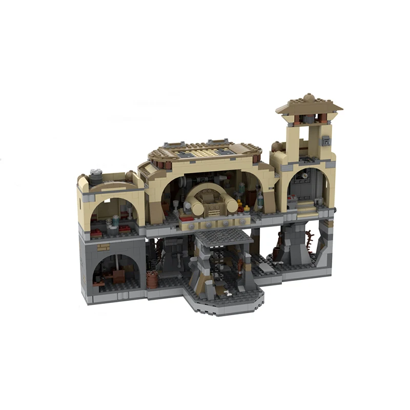 442pcsMOC Bounty Hunter's Trono Room DIY Rancor Pit Display Kit de Diorama Modular, regalo de bloques de construcción