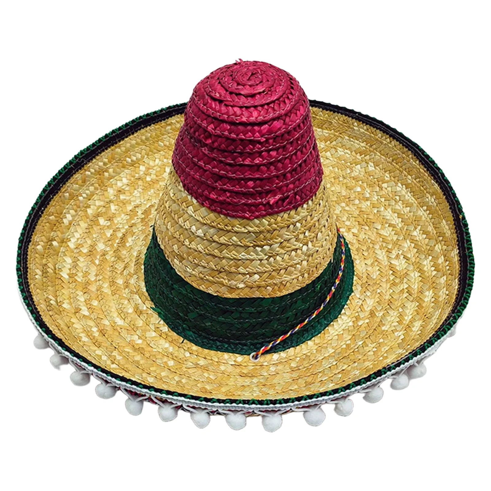 paja mexicano Carnaval ancho Beige Fiesta   verano colorido ala ancha   fiesta mexicano Ha