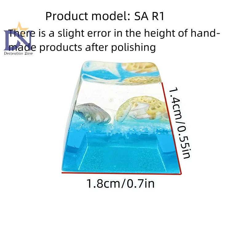 1Pcs Fashionable Conch Starfish Keycap Dazzling Summer Ocean Key Caps for Keyboard