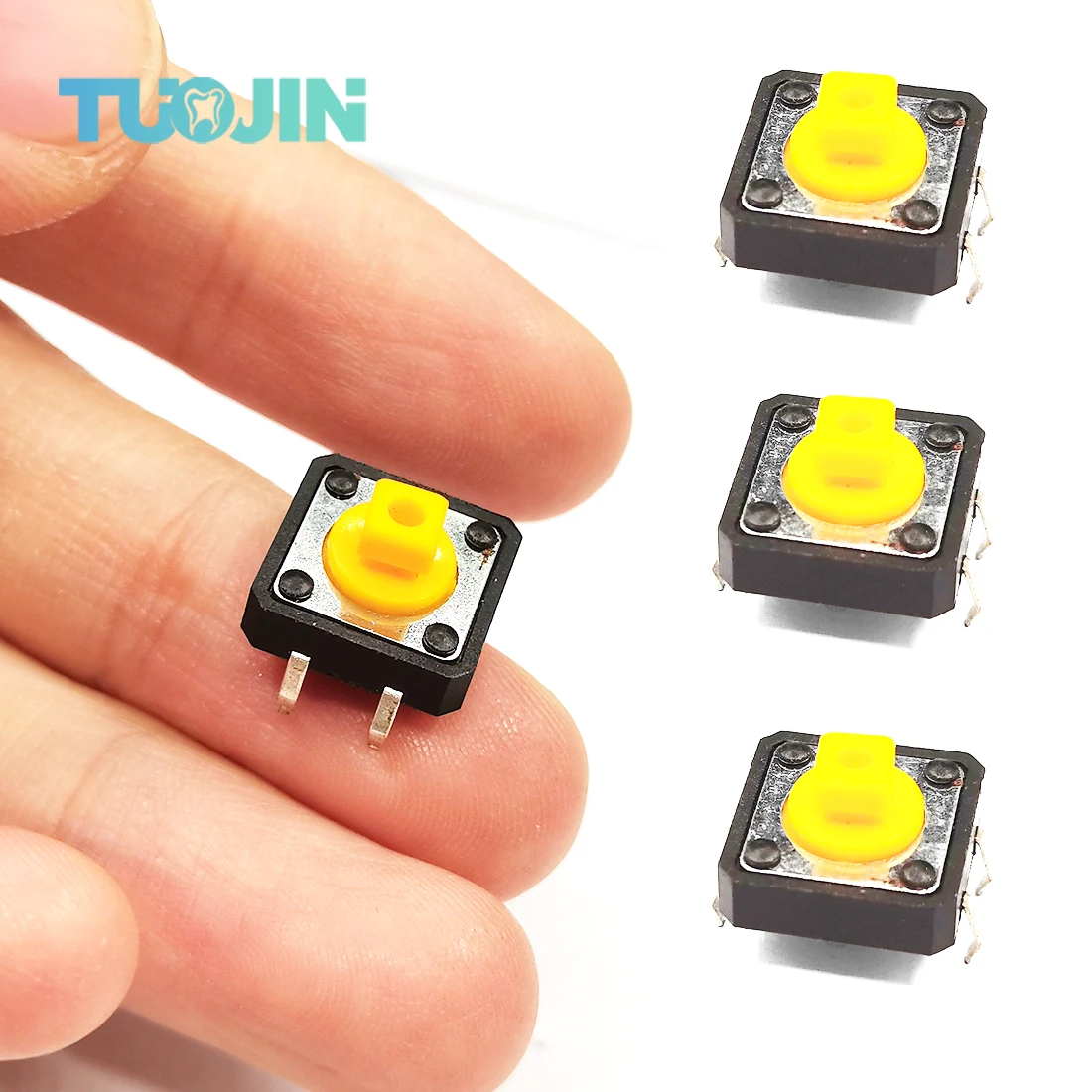 

Tactile Push Button Switch Momentary Micro switch button with knob Yellow Green Red Kit 12x12x7.3