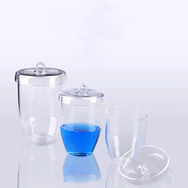 1pcs Lab10ml To 300ml High Purity and High Temperature Resistance Clear Quartz Glass Crucible with Cover