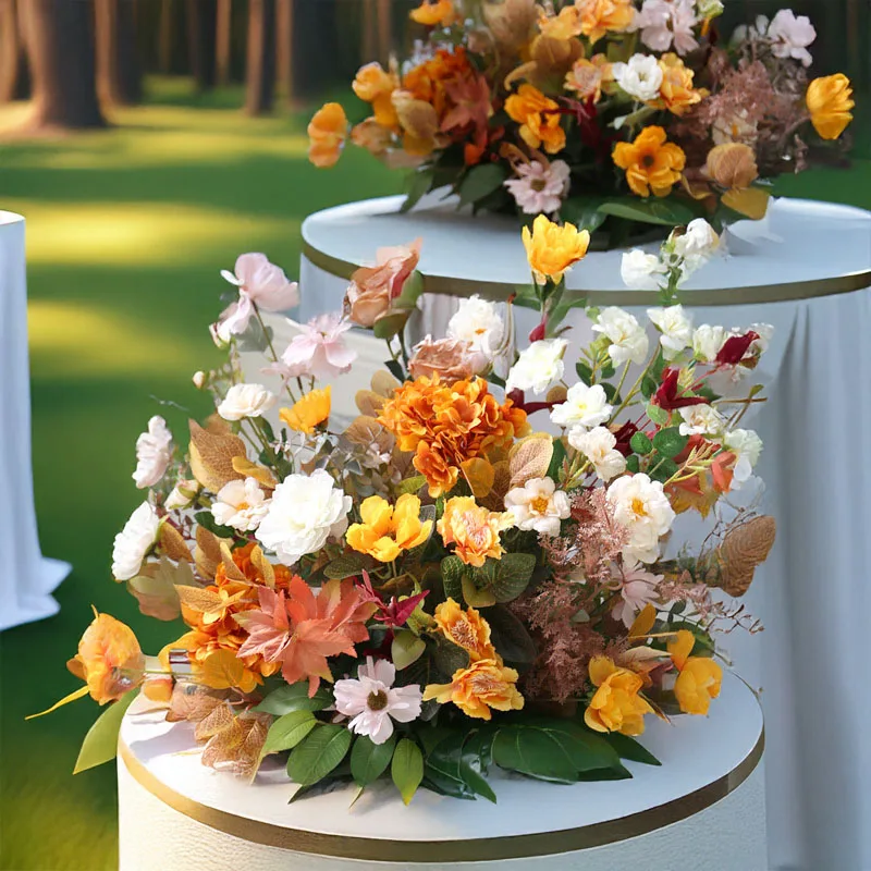 

Artificial Embroidered Ball Rose Ball Wedding Table Proposal Window Display Exhibition Hall Decoration Road Guide Flowers
