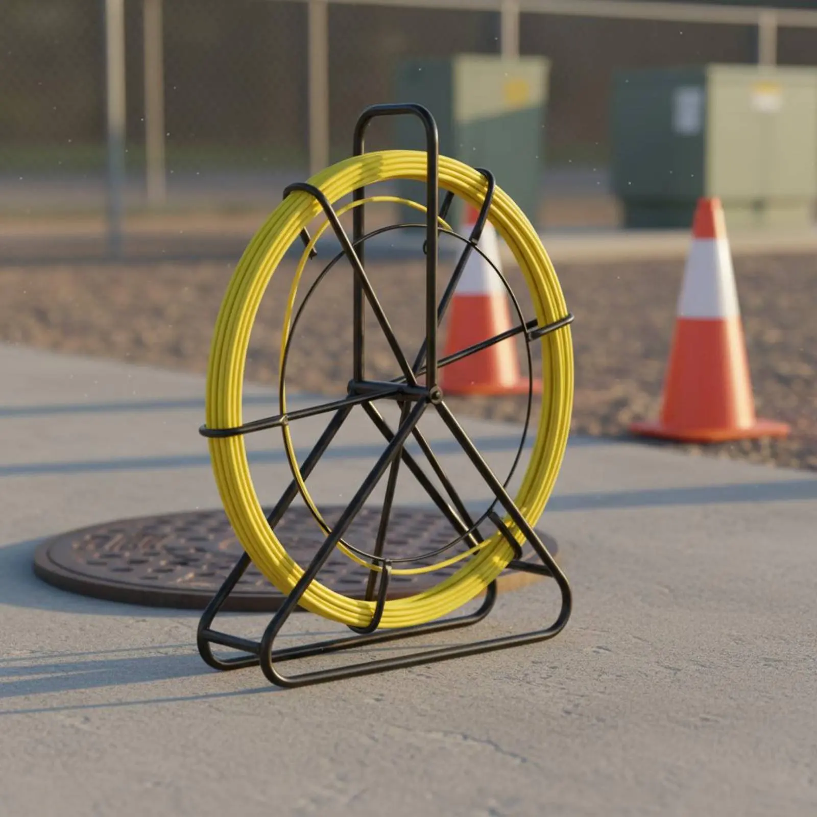 

Fiberglass Wire Puller Non-Conductive Fiberglass Conduit Rodder Duct Rodder Low Drag Power Wire Puller ABS Coated