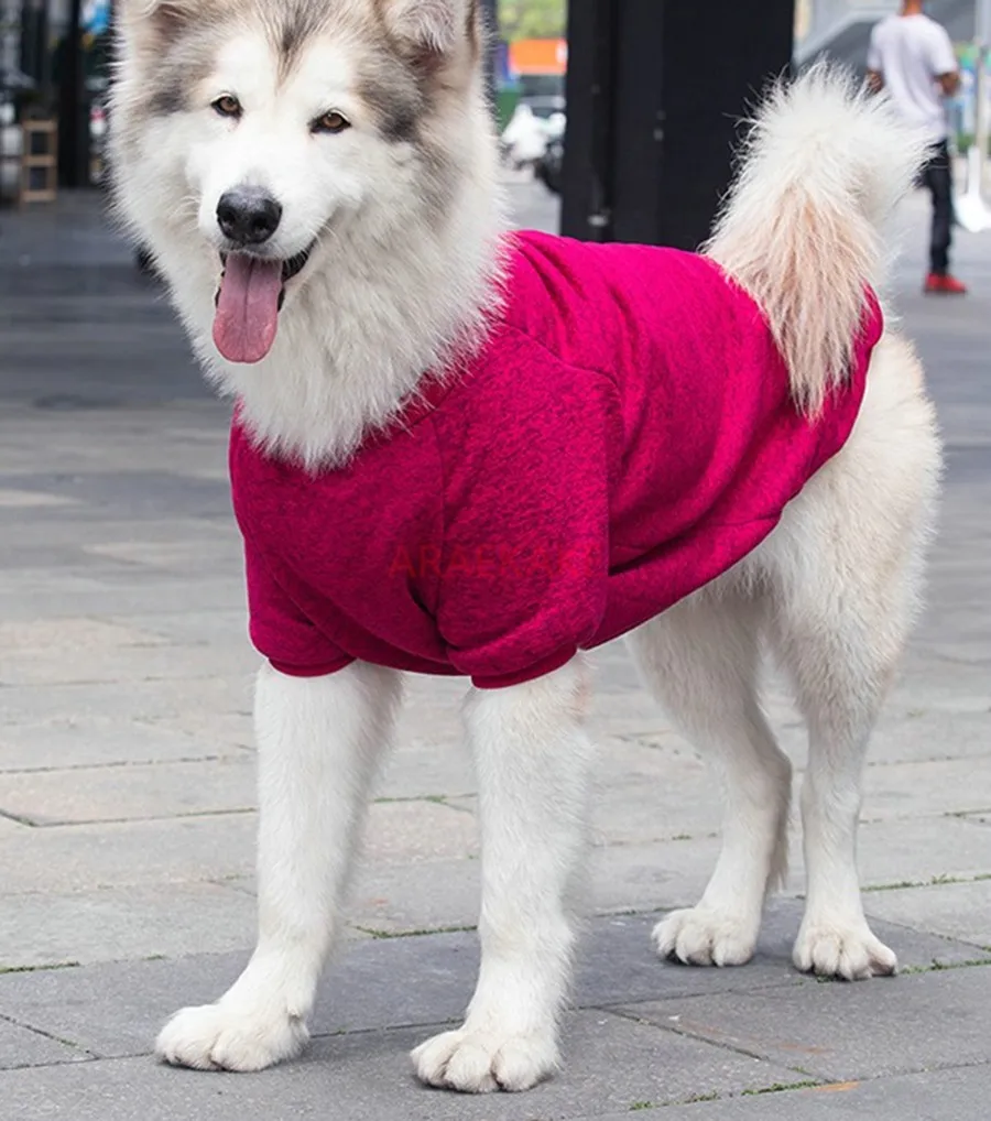 1pcs Pet clothing - large dog yarn hoodie, comfortable dog sweater