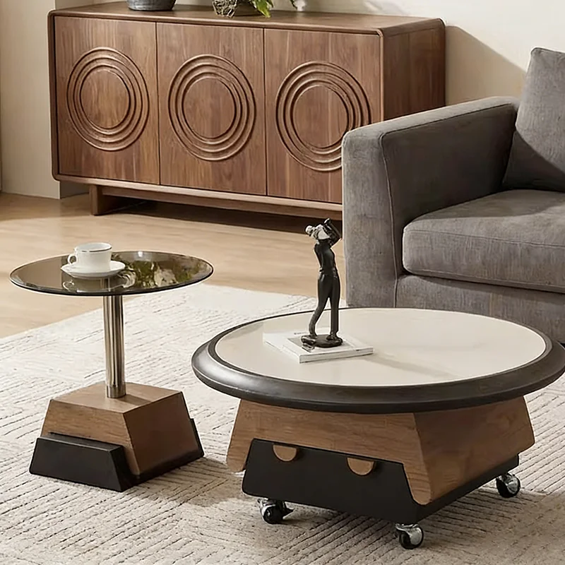 

Modern Wood Coffee Table Simple Antique Designer Aesthetic Unique Side Table Minimalist Living Room Meubles Salon Furniture