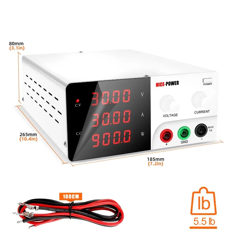 Potência R-SPS3030 30V 30A Laboratório Teste 4 Digital Ac para DC Fonte de alimentação variável